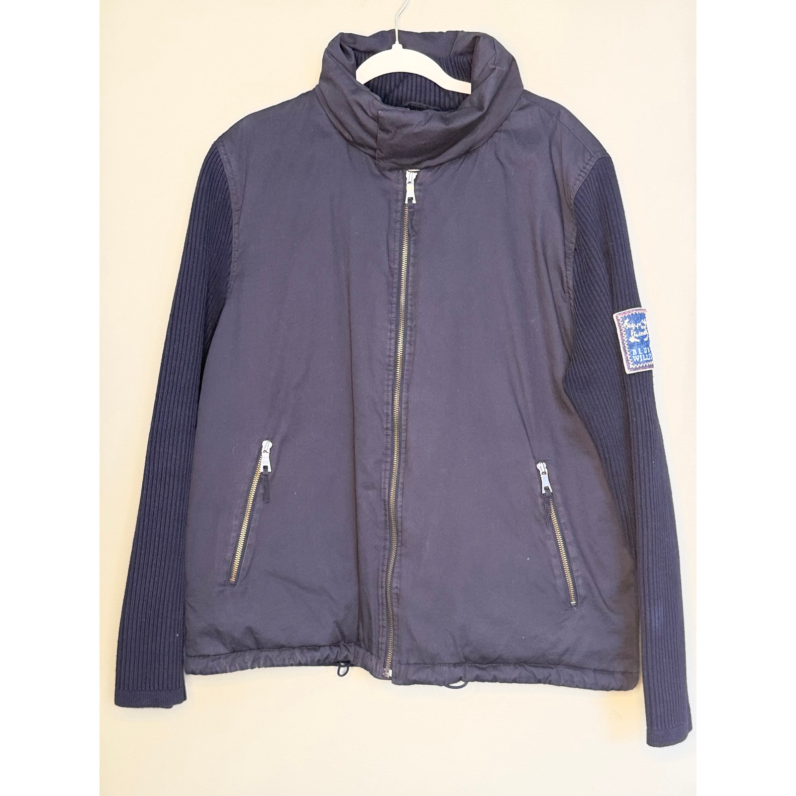 Blue Willi's Down Sweater Jacket Cotton Water Repellent Navy Blue Womens Xxl